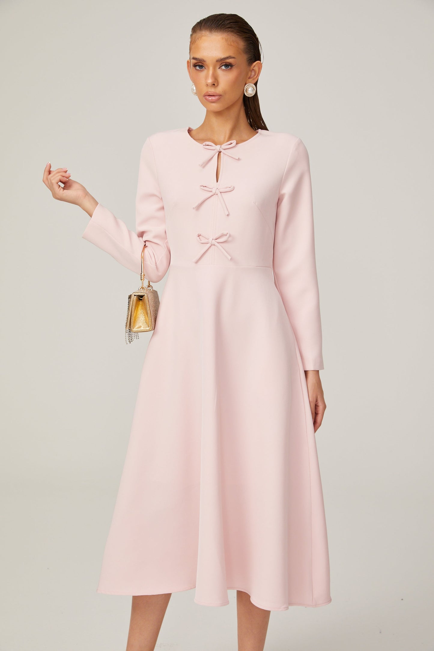 Elise fiyonk midi elbise