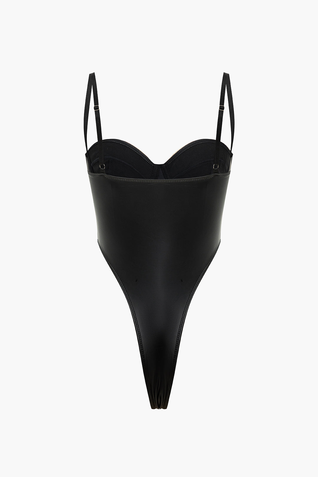 Düz Renkli Askılı Büstiyer Bodysuit