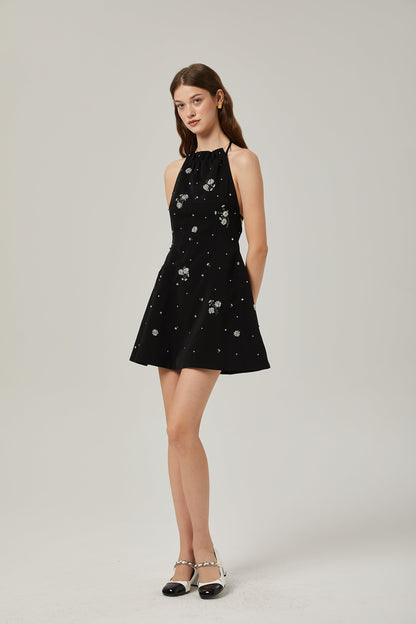 Ariane kristal mini elbise