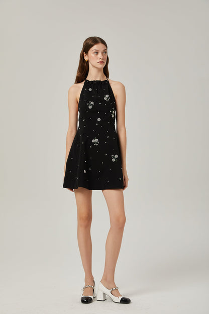 Ariane kristal mini elbise