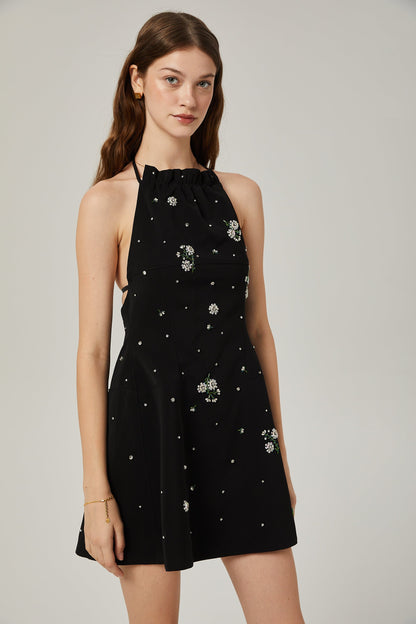 Ariane kristal mini elbise