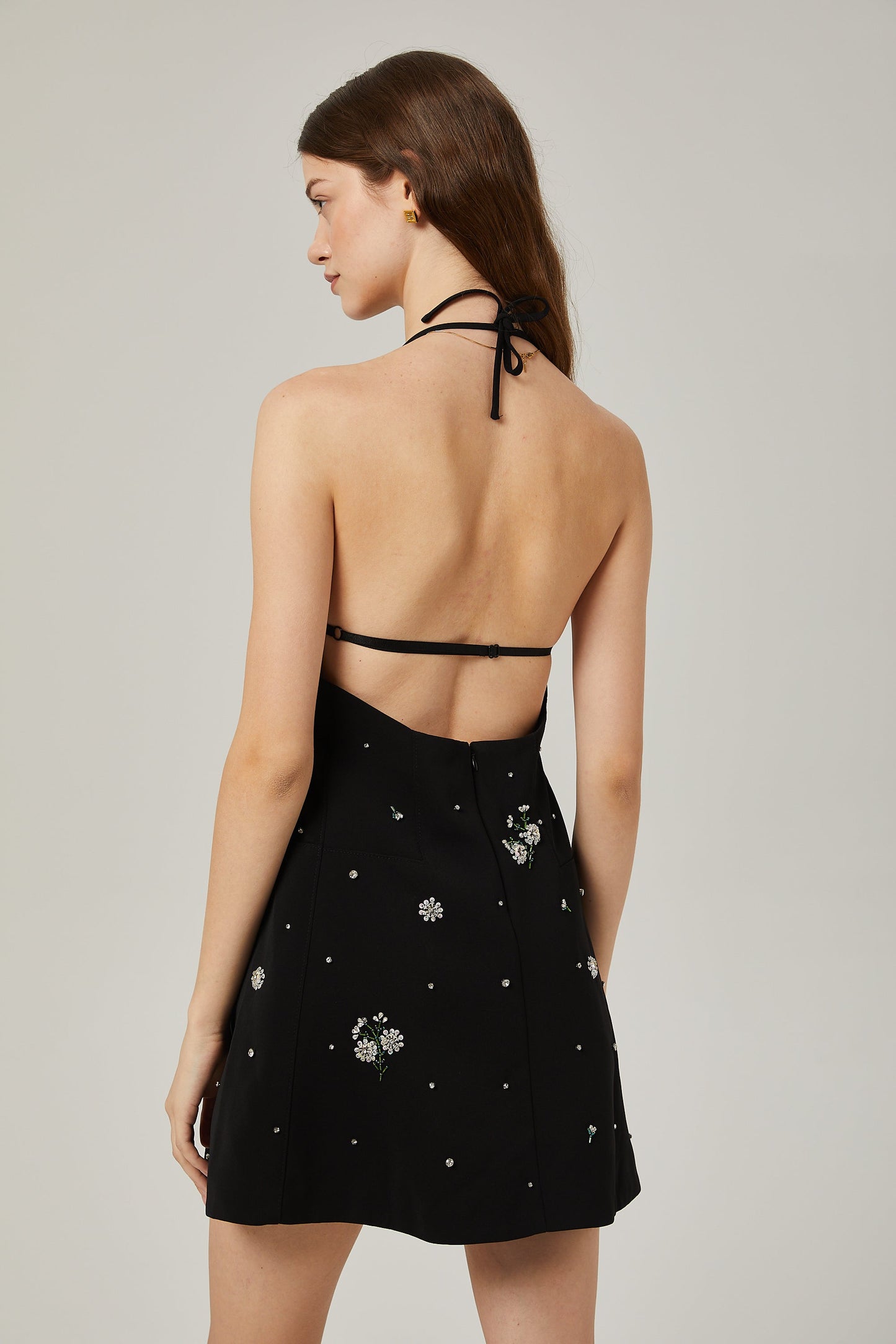 Ariane kristal mini elbise