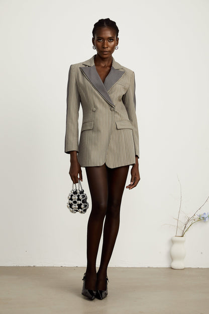 Georgia çizgi blazer ceket