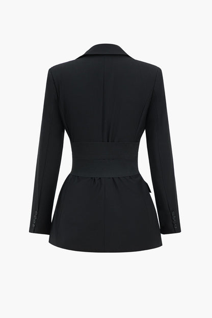 Capriona Düğmeli Çentikli Yaka Blazer
